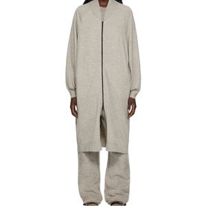 Fear of God, gray long knit sweater